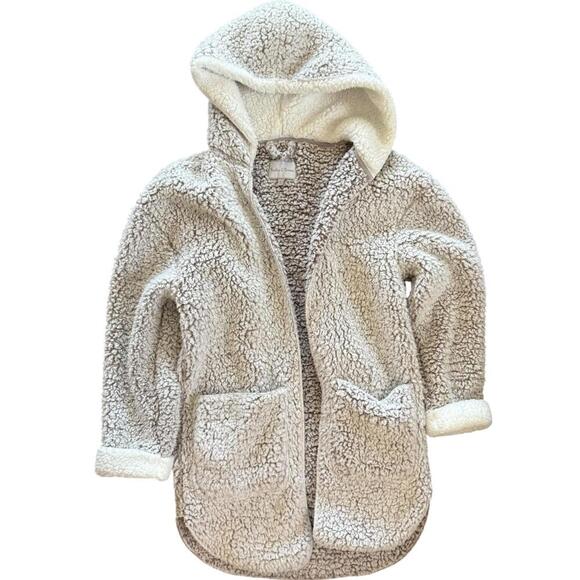 Peaches & Dreams Sherpa Hooded Cardigan – Size Small - Picture 1 of 5